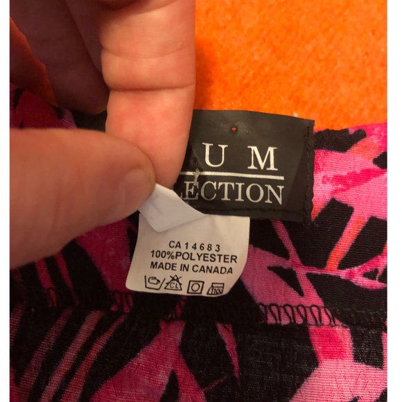 Vintage Plum floral pink maxi dress made in Canada EUC - Picture 7 of 8